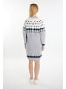 usha BLUE LABEL Damen Strickkleid in Grau Mehrfarbig