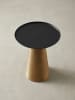 KADIMA DESIGN Beistelltisch Sofatisch | Aluminium, 40x40x45cm, Gold/Schwarz, Rund
