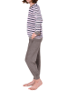 NORMANN Frottee Pyjama langarm Schlafanzug Bündchen Streifen - 50630 in rosa