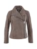 Carlo Colucci Lederjacke Dal Bella in Grau Meliert