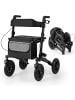 COSTWAY Rollator mit Luftbereifung in Schwarz