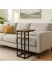 relaxdays Beistelltisch in Braun/Schwarz - (B)40 x (H)60 x (T)30 cm