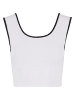 Urban Classics Urban Classics Ladies Contrast Cropped Top in blushedrose/white+white/black
