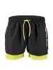 BECO the world of aquasports Badeshorts Aqua Duo in neongelb-schwarz