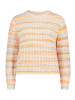BETTY & CO Strickpullover mit Effektgarn in Cream/Orange