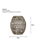 STAR Trading Outdoor Lampenschirm ,Linde' in Rattan-Optik, natur, H 18cm, Ø 15cm