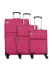 D&N Travel Line 6704 4-Rollen Kofferset 3tlg. in pink