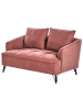 Beliani 2-Sitzer Sofa HOBRO in Rot/Schwarz - (W) 147 x (H) 87 x (L) 85 cm