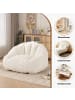 ABRIHOME Sitzsack in Creme Plüsch groß weich für Wohnzimmer Kinderzimmer
