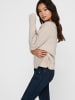 ONLY Lockerer Strickpullover Stretch Sweater Langarm ONLDANIELLA in Beige