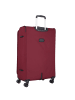 D&N Travel Line 9504 4 Rollen Trolley L 76 cm mit Dehnfalte dark red