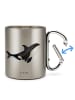 Mr. & Mrs. Panda Thermotasse Orca ohne Spruch in Silber