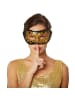 tectake Elegante Halbmaske in Einheitsgröße, schwarz/gold
