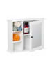 relaxdays Spiegelschrank in Weiß - (B)60 x (H48 x (T)18 cm
