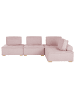 Beliani 4-tlg Modulsofa TIBRO in Rosa/Braun
