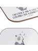 Mr. & Mrs. Panda Untersetzer Tasse Klarinette Geheimnis mit Spruch in Weiß