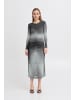 ICHI Kleid IHPEN Tight fit in Black fading AOP