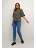 Kaffe Langarm-Shirt KAjanna in Black/Off White Abstract Print