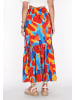 IZIA Women Skirt in red multicolor