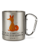 Mr. & Mrs. Panda Thermobecher Einhorn Fuchs mit Spruch in Silber