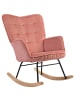 HOMCOM Schaukelstuhl-98T x 71B x 101H cm-Rosa