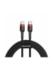 Wisam Baseus Schnell-Ladekabel USB-C PD 2.0 QC 3.0 60W 1m schwarz-rot
