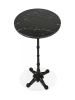 KADIMA DESIGN Stehtisch Rund Metall Marmor | Bartisch Schwarz mit Steinplatte in Schwarz