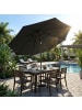 SONGMICS Sonnenschirm Sheld in Grau - (H)246 x Ø327.5 cm