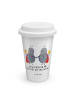 Mr. & Mrs. Panda To Go Becher Sternzeichen Zwilling mit Spruch in Weiß