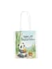 Mr. & Mrs. Panda Jutetasche Panda beflügelt Pommes Design mit Sp... in Weiß