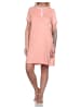 NORMANN kurzarm Nachthemd Flamingo und Knopfleiste am Hals - 79323 in apricot