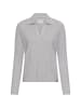 Camel Active Jersey-Shirt mit geripptem Kragen in Grau