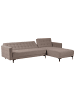 Beliani 2-tlg Schlafsofa ABERDEEN in Beige/Schwarz