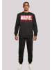 F4NT4STIC Sweatshirt Marvel Logo washed Care Waschanleitung in schwarz