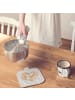 Mr. & Mrs. Panda Potholder Otter Herz ohne Spruch in Grau Pastell