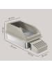 Feandrea Katzentoilette Boxal in Kaffeebraun - (B)62 x (H)30 x (T)42 cm