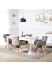 Homestyle4u 2er Set Polsterstühle in Grau