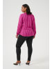 KAFFE curve Langarm-Bluse KCsida in Fuchsia / Pink Stripe