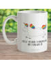 Mr. & Mrs. Panda Becher Einhorn Happy mit Spruch in Weiß