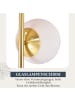 ZMH Stehlampe 3-flammige E27 in gold Glasschrim
