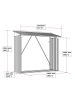 VCM  Metall Kaminholzregal Holzlager 162 x 182 x 74 cm in Anthrazit