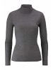 Hessnatur Hessnatur Mock-Neck Longsleeve WARM TOUCH aus Bio-Schurwolle und TENCEL™ Lyocell in grau