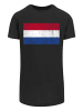 F4NT4STIC T-Shirt Netherlands NIederlande Holland Flagge distressed in schwarz