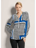 MADELEINE Tunika-Bluse in schwarz / weiß / royalblau
