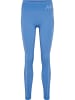 Hummel Hummel Leggings Hmlte Training Damen Dehnbarem Feuchtigkeitsabsorbierenden Nahtlosen in RIVIERA/BLUE BELL MELANGE