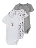 name it Unisex Baby Kurzarm-Body-Set Grey Melange 50