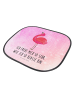 Mr. & Mrs. Panda Sonnenblende Flamingo Stolz mit Spruch in Aquarell Pink