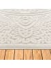 KADIMA DESIGN Teppich Kurzflor Struktur Unifarben Wohnzimmer in Creme