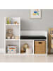 VCM  Kinderregal mit Sitzbank Lelus 108 x 88 cm in Weiß