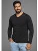 Man's World Langarmshirt in schwarz-schwarz